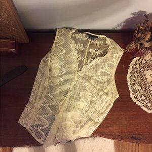 Gorgeous lace button up vest